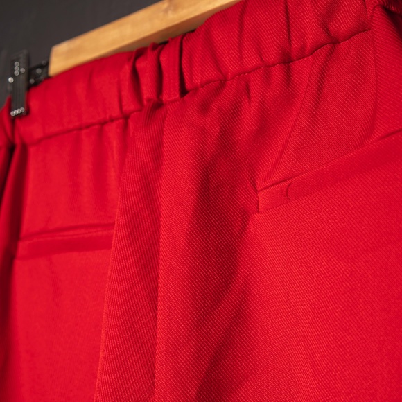 Cute Red Athletic Pants with White Stripe Sz M - Picture 2 of 7